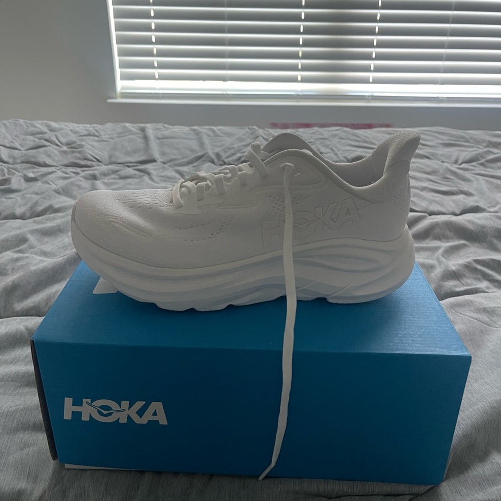 Hoka All-White Athletic Sneakers